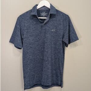 Vineyard Vines Heathered Navy Polo Casual Athleisure Golf Hiking - Size XS